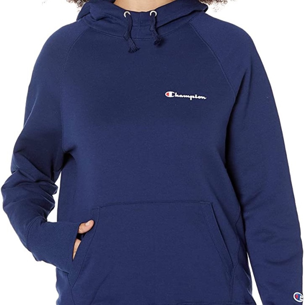 Champion Women's Powerblend Fleece Hoodie, Left Chest Script, Size S, NWT